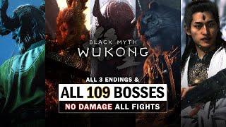 Black Myth Wukong - All 109 Boss Fights No Damage & All 3 Endings