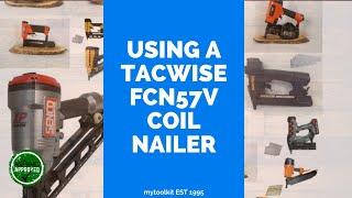 Tacwise Flat Coil Nailer FCN57V Being Used to Fix Glue Blocks