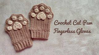 Crochet Cat Paw Fingerless Gloves Beginner Friendly  Tutorial Sarung Tangan Rajut Kucing Lucu