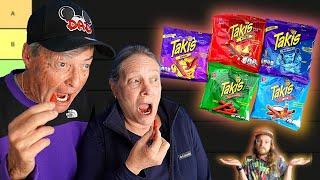 Ranking All Takis flavors Tier List and my parents try them......