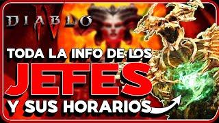 DIABLO 4 JEFE DE MUNDO HORARIOS REVELADOS  WORLD BOSSES  GUÍA  ESPAÑOL