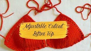 Crochet Adjustable Cutout Bikini Top