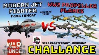 WW2 PLANES VS MODERN JET FIGHTER F-14A - CHALLENGE - How well can it do? - WAR THUNDER