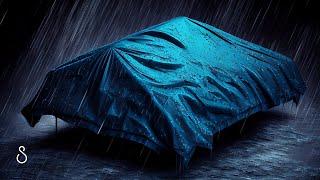 Rain On Tarp Roof With Thunder  Black Screen  12 Hours  Sleep In Series
