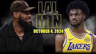 Los Angeles Lakers vs Minnesota Timberwolves Full Game Highlights - October 4 2024  NBA Pre-Season