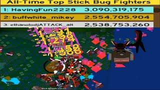 World First 3B Score Stick Bug without Robo Bear Challenge  Bee Swarm Simulator