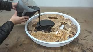 Woodturner Attempting To Make A Table