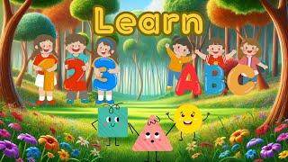  Learn 123 ABC Shapes & Colors with Song & Rhyme  Learning for Kids #singalongforkids