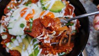 CHILAQUILES For Breakfast  How I Make The Red Sauce #subscribe