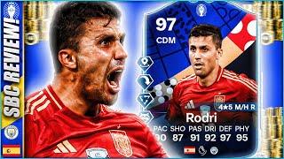 97 RATED UEFA EURO INTERNATIONAL STARS RODRI SBC REVIEW IN EAFC24