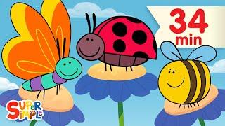 Butterfly Ladybug Bumblebee  + More Kids Songs  Super Simple Songs