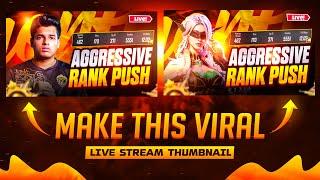 Make This Viral  Live Stream Thumbnail for Bgmi  PUBG  Live Stream Bgmi Thumbnail Tutorial