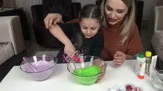 Annemle Taş Kağıt Makas Slime Challenge  Eğlenceli Çocuk Videosu