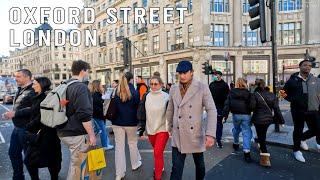 Walking London Oxford Street - February 2022  London Shopping walk 4K