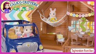 Calico Critters Sylvanian Families Lakeside Lodge Gift Set with Family Van Kids Toys