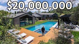 Touring a $20000000 Hidden Hills Modern Mega Mansion with an Incredible Guest House