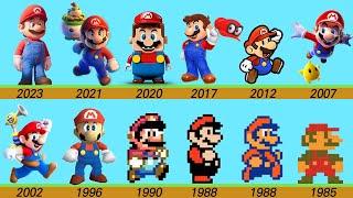 Evolution of Super Mario Game and Movie LEGO 1985  2023
