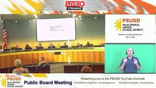 PSUSD Board Meeting 07.11.2023