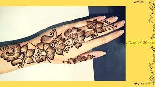 Simple Shaded Arabic Mehndi Design  easiest way to make Shaded Arabic Mehndi