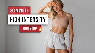 30 MIN KILLER NON STOP MOVING CARDIO Workout - Full Body HIIT No Equipment No Repeat Super Sweaty