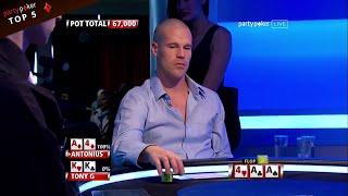 Top 5 EPIC Texas Holdem Flops  Poker Legends  NLH  Live Poker  partypoker