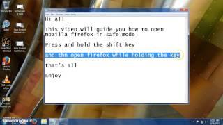 How to start mozilla firefox in Safe mode