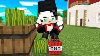 REDHOOD THỬ THÁCH 24 GIỜ LÀM NÔNG DÂN BÁN DƯA HẤU TRONG MINECRAFT*MỀU ĂN TRỘM DƯA HẤU CỦA REDHOOD