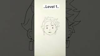 levels of drawing tanjiro kamado #demonslayer