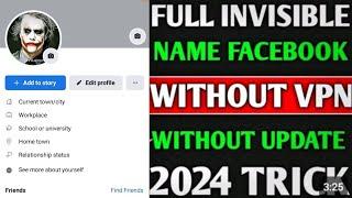 How To Make Full Invisible Name On Facebook 2024  full Black Name Facebook name 2024 new Trick