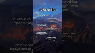 Rules of life