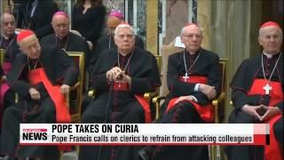 Pope Francis offers stinging rebuke of Vatican bureaucracy   교황 교황청 관리 ′영적