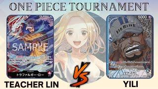 ワンピカード  ONE PIECE CARD GAME TOURNAMENT   青黒サカズキ VS 赤紫ロー 