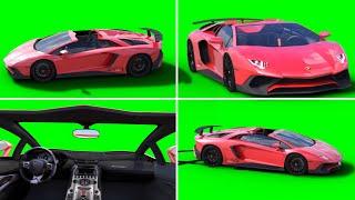 Red lamborhgini Car green screen  green screen effects  green screen video