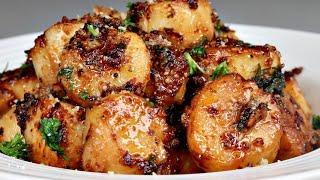 QUICK & EASY Garlic Parmesan Scallops Recipe