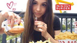 ASMR EAT IN N OUT BURGER WITH ME