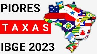 As Piores Taxas de Analfabetismo do Brasil  IBGE 2023