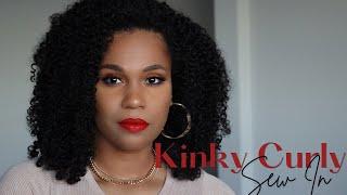 How To Natural Hair Sew-in Weave Start to Finish THE BEST CURLY HAIR EVER