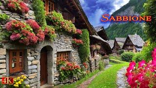 Sabbione the most beautiful medieval village with stone houses in Switzerland