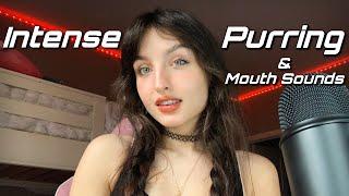 ASMR  Intense Purring Unpredictable Mouth Sounds & Hand Movements +