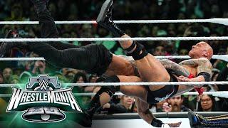 Roman Reigns Spears The Rock WrestleMania XL Saturday highlights