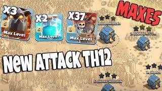 Maxes Lava lvl5 Clone Spell lvl5 Balloon lvl8 New TH12 Attack  Best Air Army 3 Star TH12 On Fire