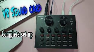 How to use V8 Sound Card  Complete set up and Sound Test