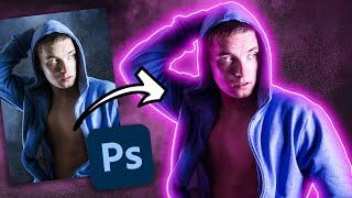 Photoshop Tutorial How to Create a GLOWING Neon Outline