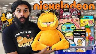 Buying ALL OF THE NICKELODEON MERCH AT WALMART I FINALLY FOUND LIFE SIZE GARFIELD *STORE HUNT*
