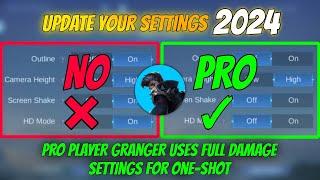 Best settings for Granger in 2024 for maximum one-shot damage All Granger players must use  MLBB