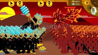 WAR OF GIANT ARMY VOLTAIC GIANT VS RED ARMY LAVA GIANT  Stick War Legacy Mod  MrGiant777