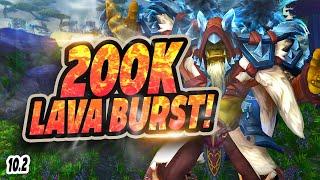 200k Lavaburst  Elemental Shaman  Wow 10.2.5 Dragonflight World of Warcraft PvP