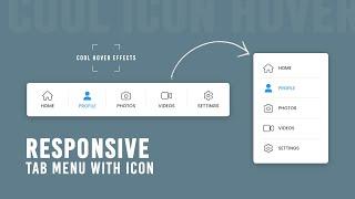 Responsive Navigation Bar in Html and CSS with Cool Icon Hover Effects