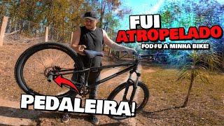 Coloquei pedaleira na MTB E FUI ATROPELADO - Deu pt na BIKE