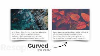 Curved Drop Shadow Effect  For Responsive Card Layout - A CSS Trick - Html & CSS